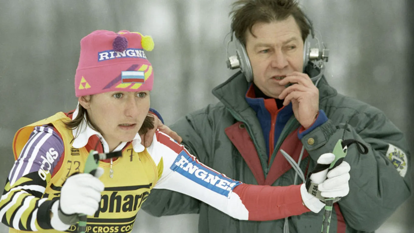 Елена Вяльбе на соревнованиях