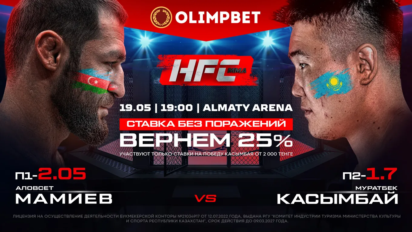 Hardcore FC в Алматы: кешбэк от Olimpbet на «Казахского Терминатора»