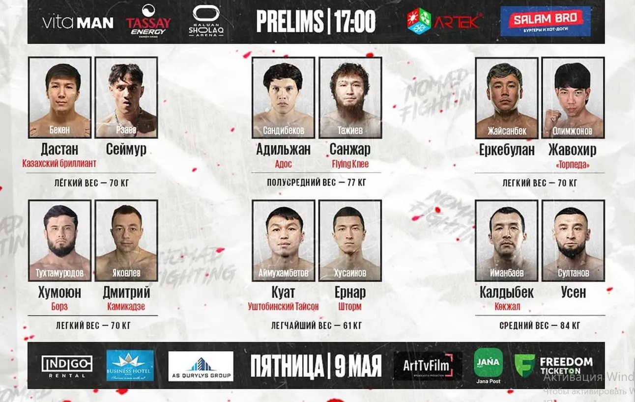 Участники прелимов Nomad FC 13