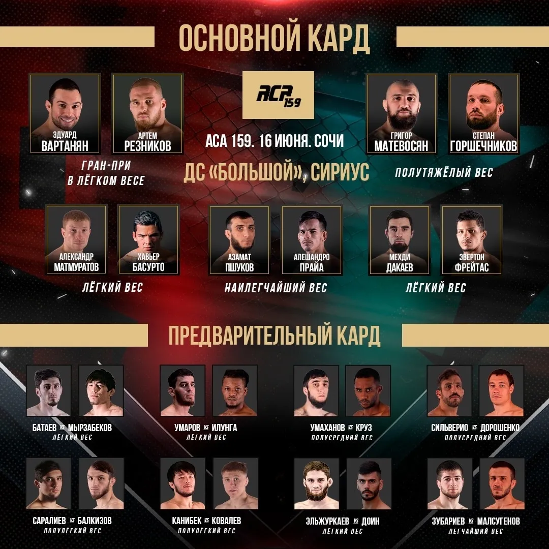 Полный кард АСА 159