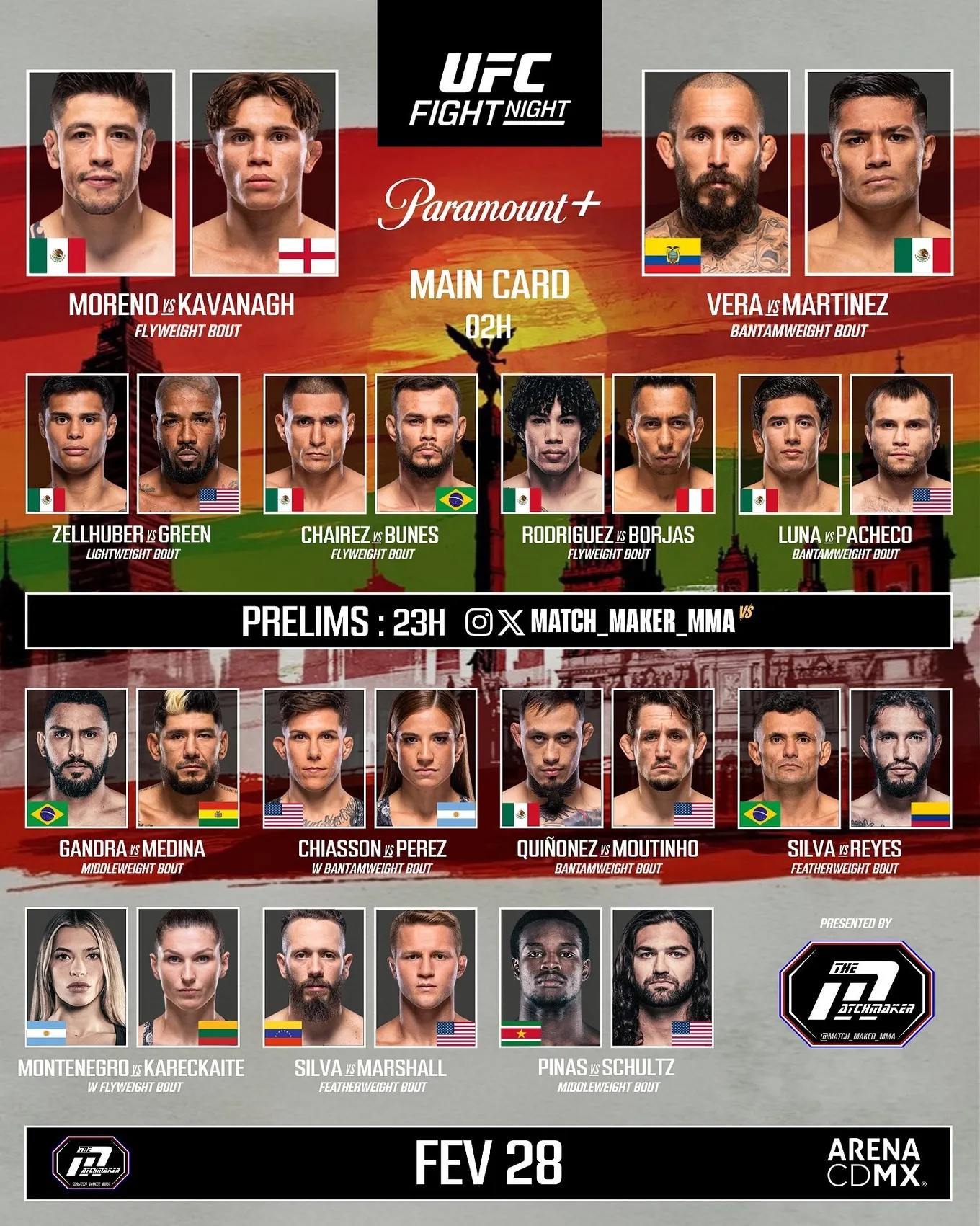 Полный кард турнира UFC Fight Night 268