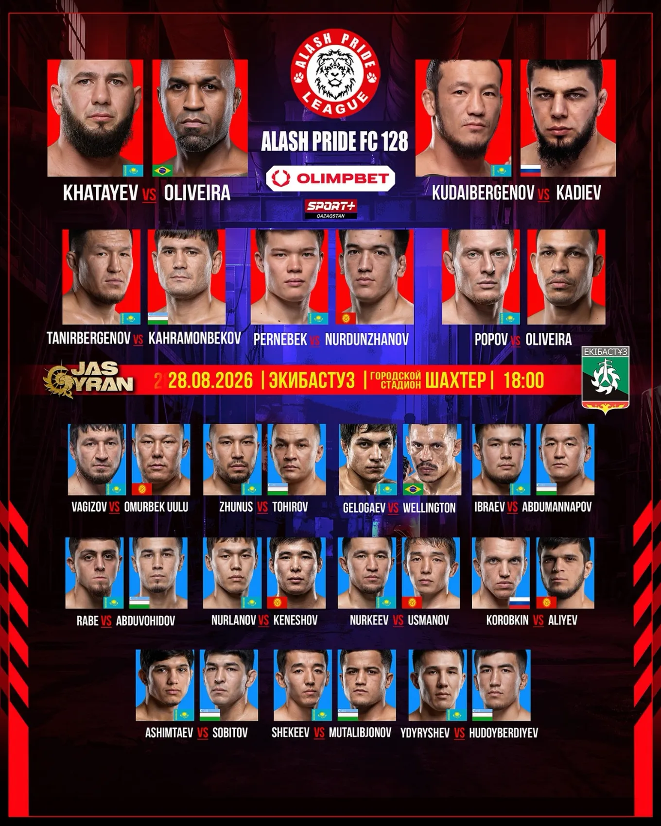 Кард турнира Alash Pride FC 128