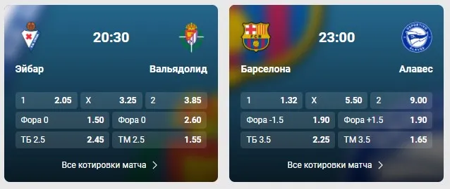 «Барселона» − «Алавес» фонбет