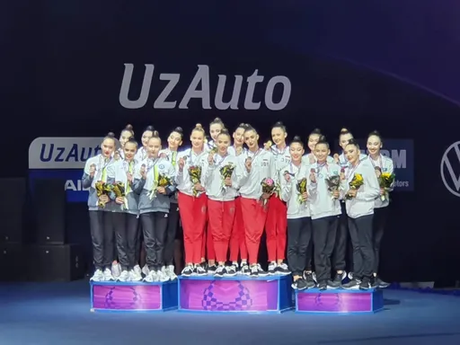 Команда Казахстана выиграла медаль Кубка мира по художественной гимнастике