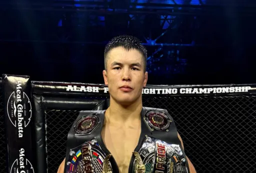 Санжар Адилов защитил чемпионский пояс лиги Alash Pride FC в наилегчайшем весе