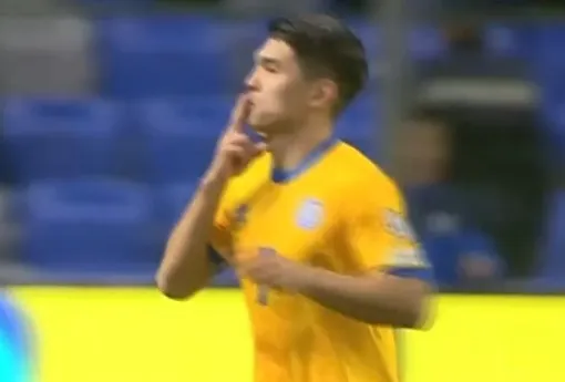 Галымжан Кенжебек забил первый гол за сборную Казахстана