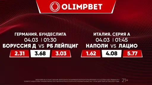 Битвы лидеров в Бундеслиге и Серии А: расклады Olimpbet на топ-матчи 3 марта