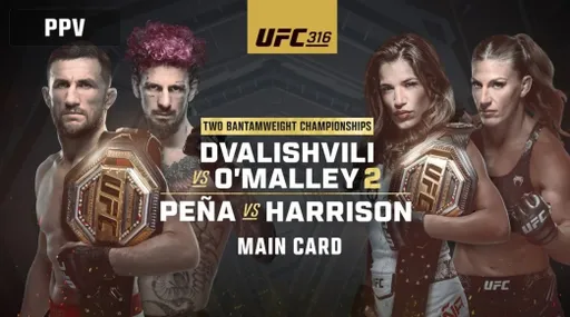UFC 316: реванш Двалишвили – О’Мэлли, титульный бой Пенья – Харрисон и дебют экс-чемпиона Bellator