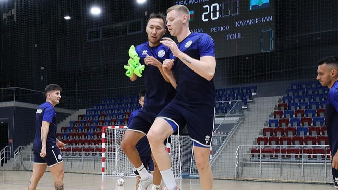 Стартовая пятерка сборной Казахстана по футзалу на матч против Азербайджана