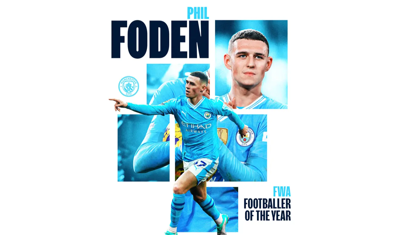 Фоден назван лучшим игроком года в английском футболе по версии FWA