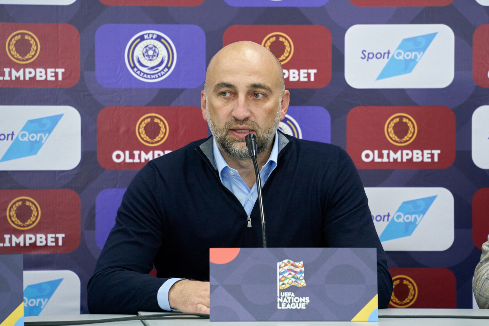 Главный тренер сборной Казахстана Магомед Адиев рассказал о предстоящем матче с Сан-Марино