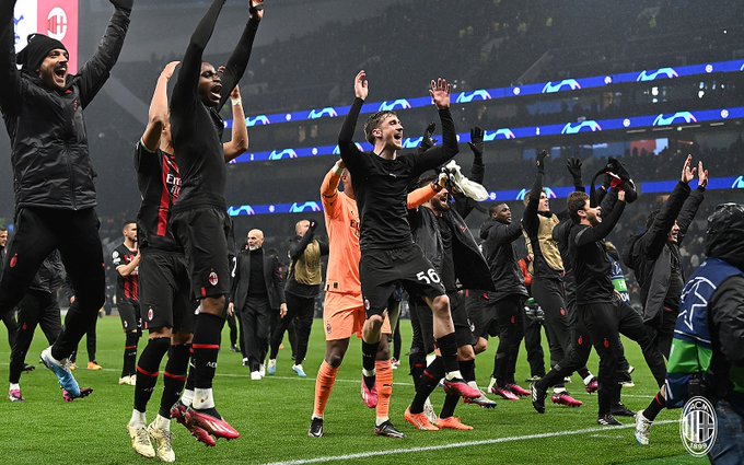 «Милан» сыграл вничью с «Тоттенхэмом» и вышел в 1/4 финала Лиги чемпионов
