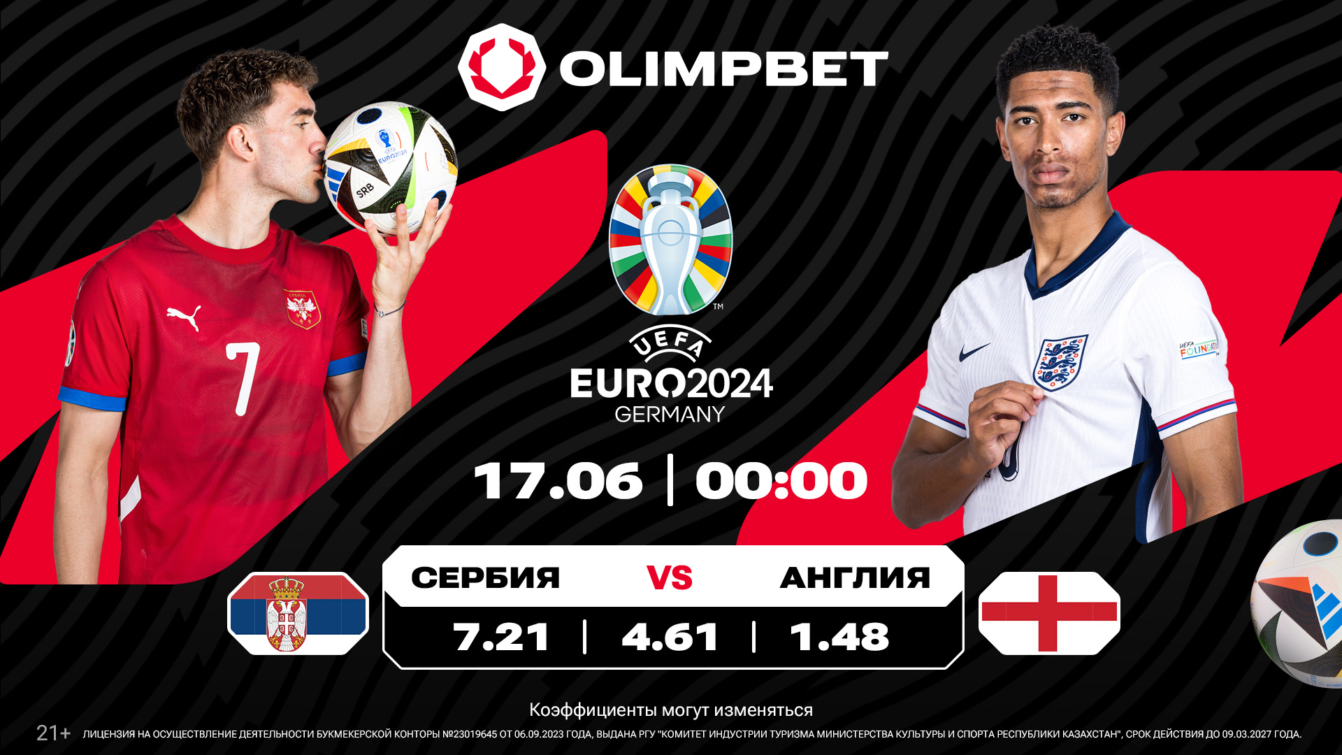 Сербия – Англия и Польша – Нидерланды: расклады Olimpbet на матчи ЕВРО-2024