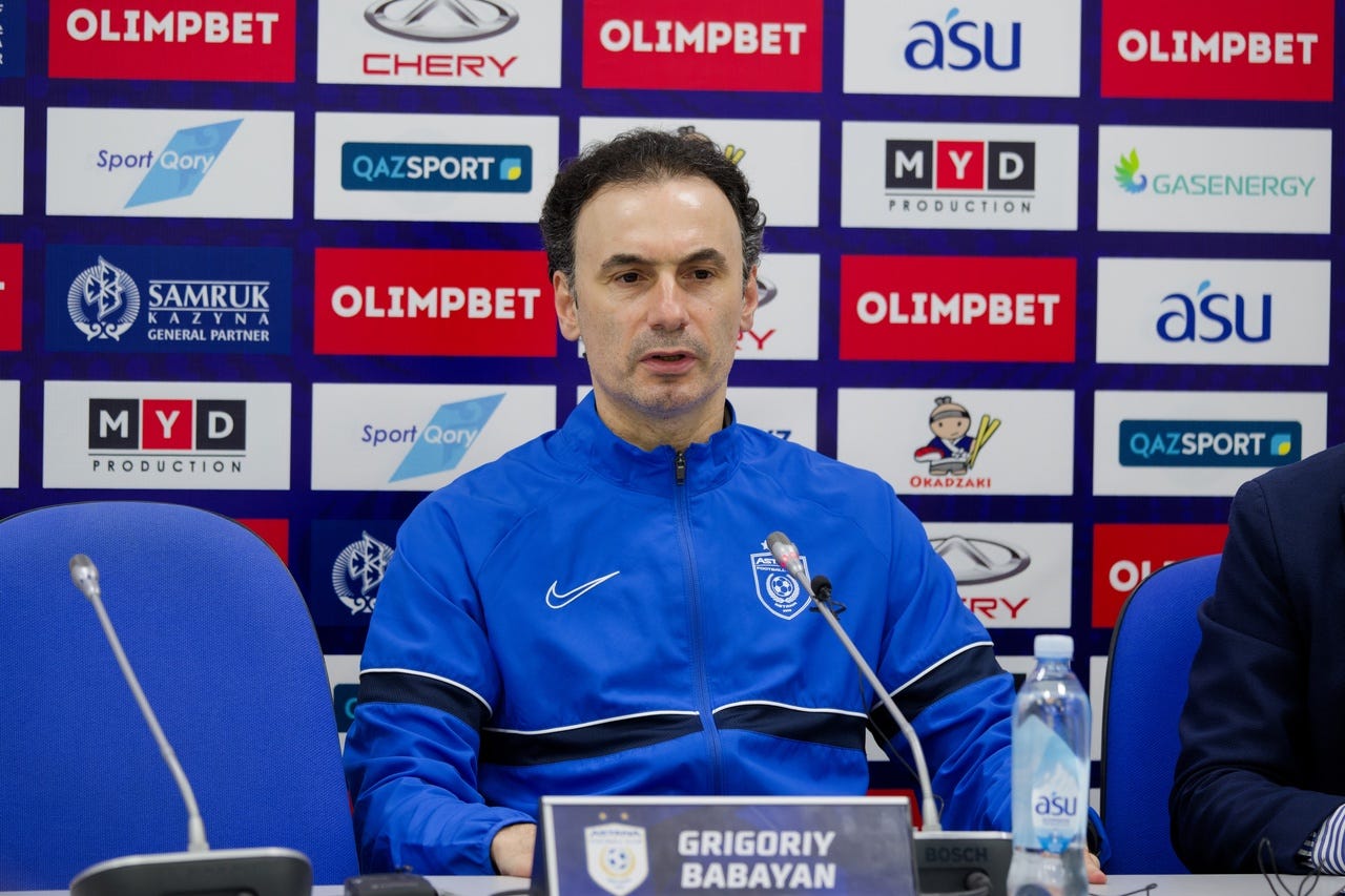Наставник «Астаны» Бабаян: основной задачей клуба было попадание в групповой этап еврокубков