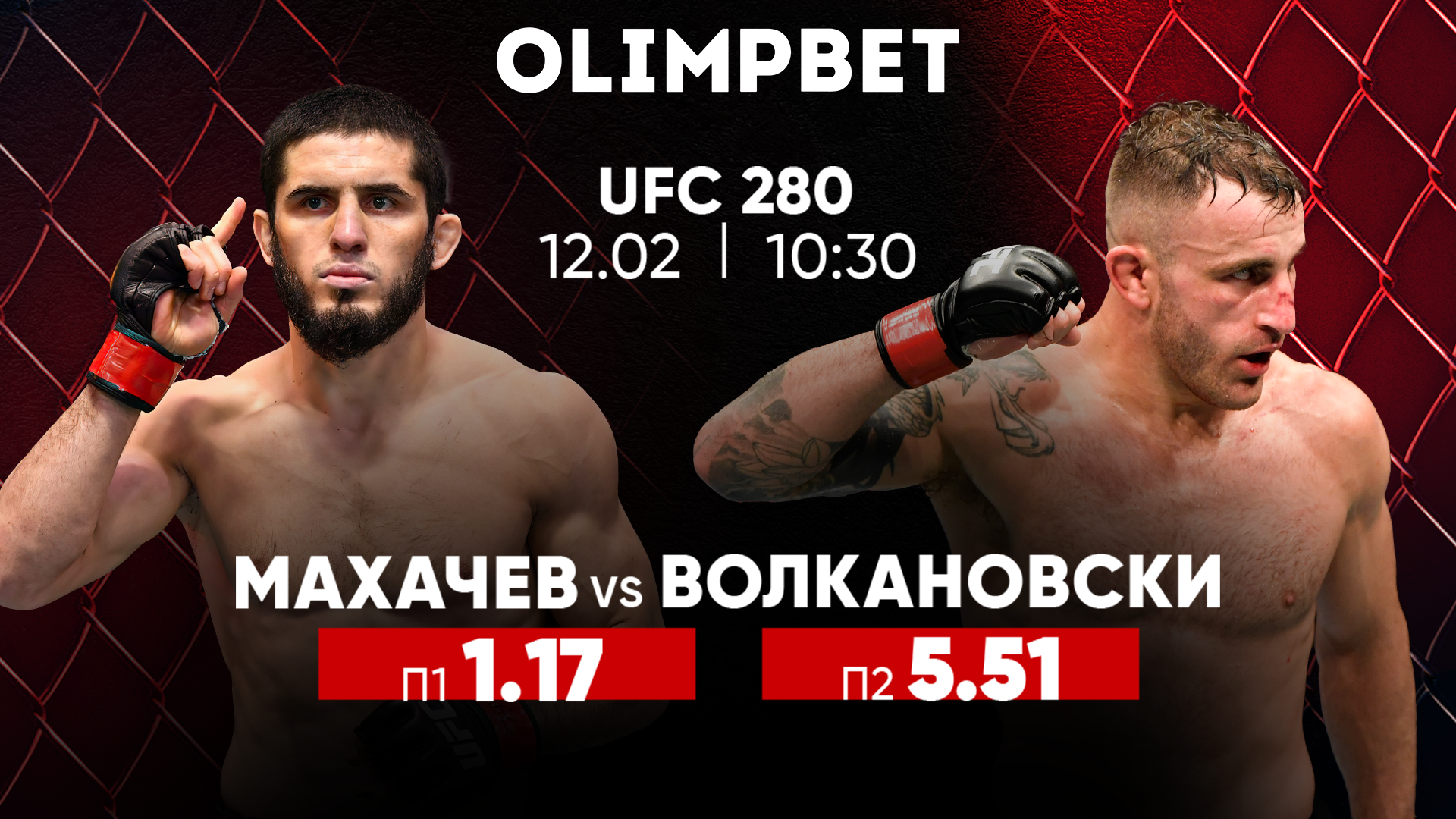 Битва сильнейших в UFC: прогнозы на бой Махачева и Волкановски от экспертов Olimpbet