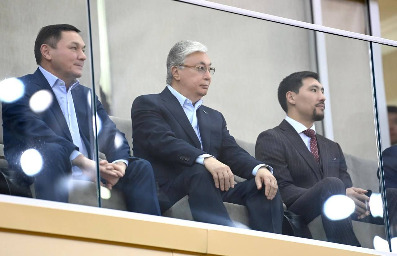 Касым-Жомарт Токаев посетил матч сборной Казахстана по футзалу