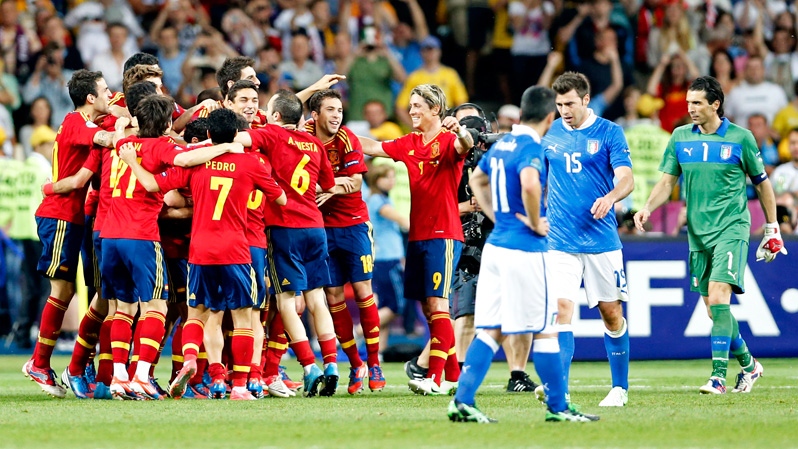 Сборные Испании и Италии играли в финале Евро-2012