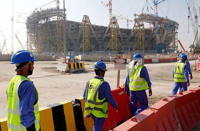 Рабочие в Катаре