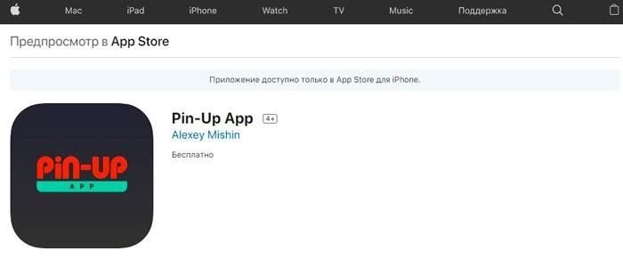 приложение Pin-Up Bet в AppStore