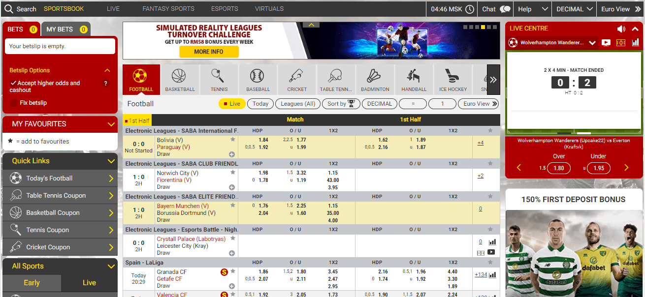 Dafabet sportsbook betting investing mutual funds vs index funds